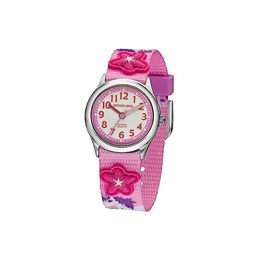 Jacques Farel hcc3134 - orologio da polso da ragazza, cinturino in tessuto multicolore