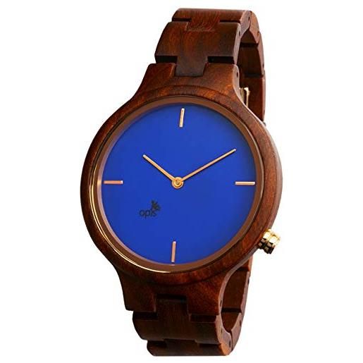 Opis Technology opis ur-f1 (legno di sandalo rosso) orologio da polso in legno donna/orologio vintage in legno feminino/orologio retro dama