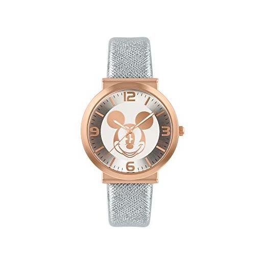 Disney mk5059 - orologio da donna classico al quarzo, cassa in oro rosa, cinturino in pelle