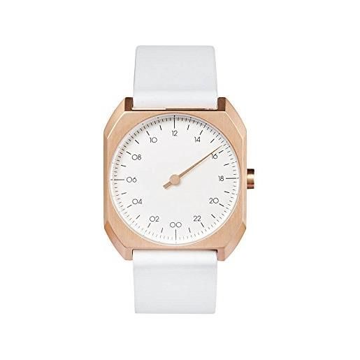 slow mo 15 - white leather, rose gold case, white dial