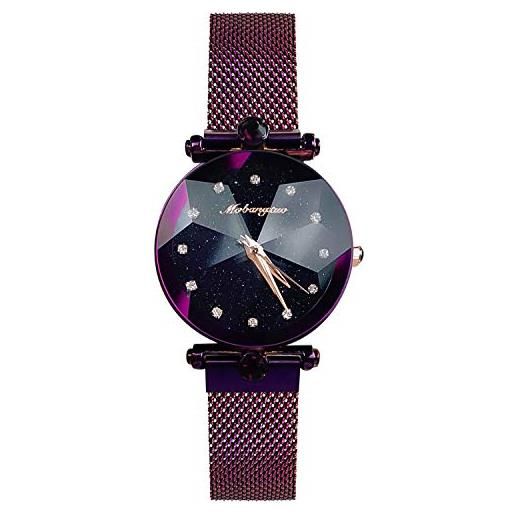 RORIOS donna orologio shining cielo stellato dial impermeabile in acciaio bracelet orologi da polso moda vestito orologio donna