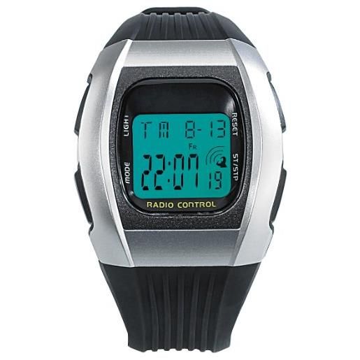 Pearl orologi da polso da donna - orologio da polso radiocontrollato: orologio sportivo digitale unisex radiocontrollato con display lcd sw-640 dcf (lcd orologio da polso)