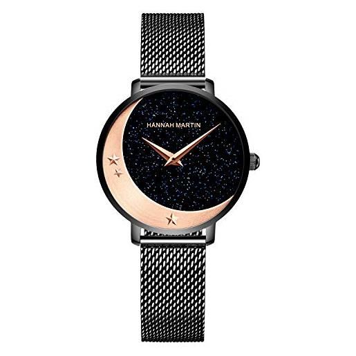 RORIOS donna orologio analogico al quarzo orologi cielo stellato dial mesh cinturino moda women watches
