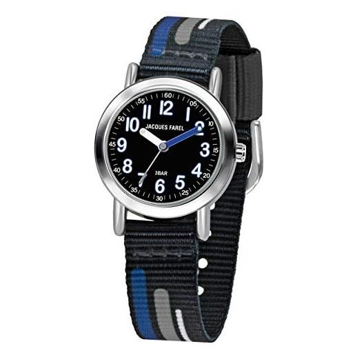JACQUES FAREL kps 891 - orologio da ragazzo, cinturino in tessuto, colore: nero/blu/grigio