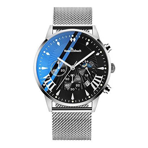 Unendlich U cronografo al quarzo da uomo infinity u-watch, minimalista, casual, orologi da polso impermeabili con orologio da calendario