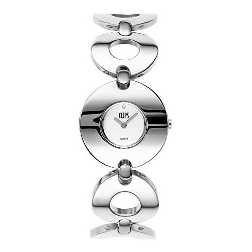Clips 553-2012-88 orologio da polso al quarzo, analogico, donna, lega, argento