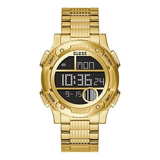 GUESS men's quartz watch with stainless steel strap, gold, 22 (model: gw0271g2)