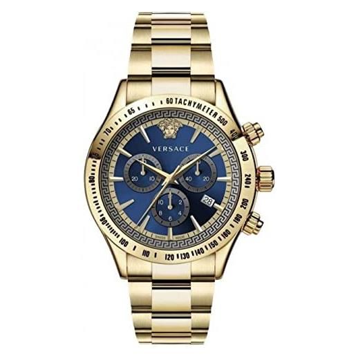 Versace orologio analogico al quarzo uomo con cinturino in acciaio inox vev700619