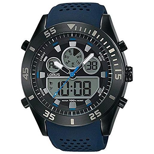 Lorus orologio analogico-digitale quarzo uomo con cinturino in silicone r2337lx9