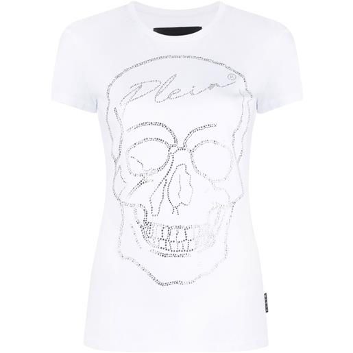 Philipp Plein t-shirt con decorazione di strass - bianco