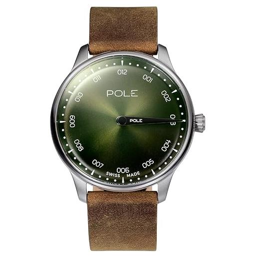 POLE watches - collezione akili - orologio monolancetta svizzero analogico al quarzo per uomo, verde, striscia