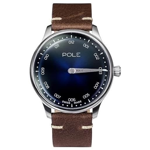 POLE watches - collezione akili - orologio monolancetta svizzero analogico al quarzo per uomo, blu, striscia