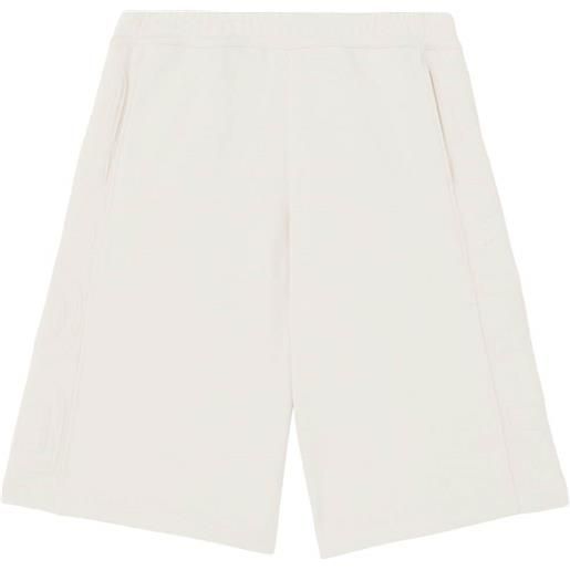 Burberry shorts sportivi con logo goffrato - toni neutri