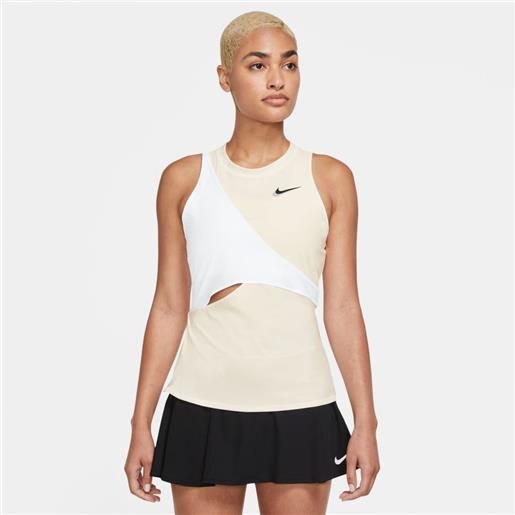 Nike court dri fit slam sleeveless t-shirt bianco xs donna