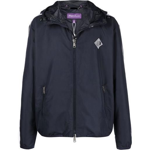 Ralph Lauren Purple Label giacca a vento con cappuccio essex - blu