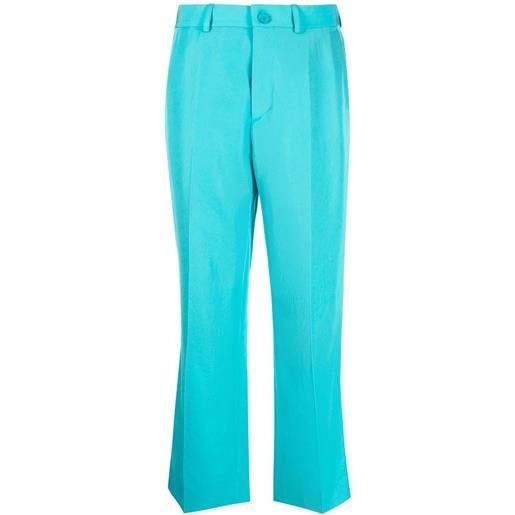 Balenciaga pantaloni sartoriali crop - blu