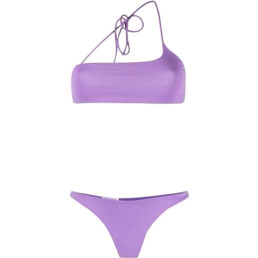 The Attico set bikini monospalla - viola