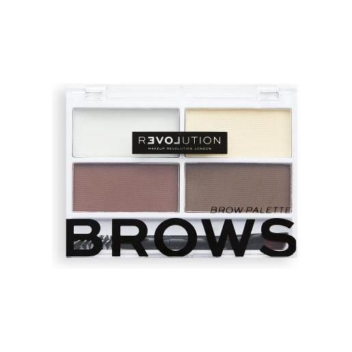 Revolution Relove colour cult brows palette per sopracciglia 3.2 g tonalità dark