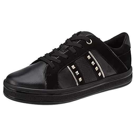 Geox d leelu' c, sneakers donna, nero (black c9999), 38 eu