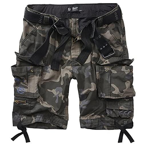 Brandit savage vintage shorts pantaloni cargo da uomo, woodland, 3xl