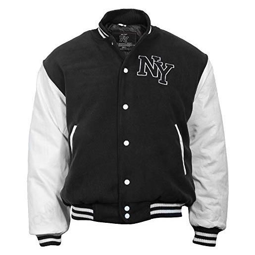 Mil-Tec giacca da baseball vintage "ny" black m