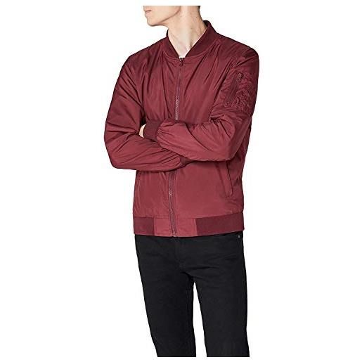 Urban classics giacca bomber uomo, ottimo per le mezze stagiorni, stile old school, giubbotto corto, vestibilità ottimale, colore: rosa, taglia: xxl