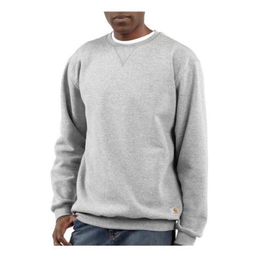 Carhartt felpa girocollo, vestibilità ampia, media pesantezza, uomo, grigio (heather), xs