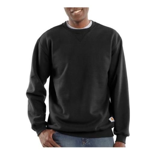 Carhartt felpa girocollo, vestibilità ampia, media pesantezza, uomo, grigio (heather), xl