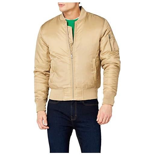 Urban Classics basic bomber jacket, giacca uomo, beige, s