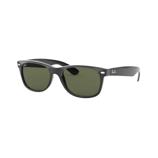 Ray-Ban new wayfarer, occhiali da sole, unisex, verde militare (812/51), 55 mm