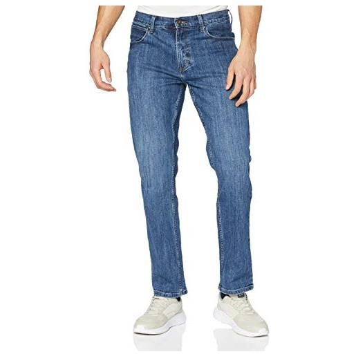 Wrangler authentic straight, jeans uomo, nero (rinse), 38w/32l