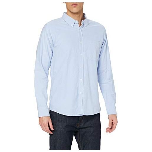 Urban Classics maglietta basic oxford camicia, blu/bianco, xxxl uomo