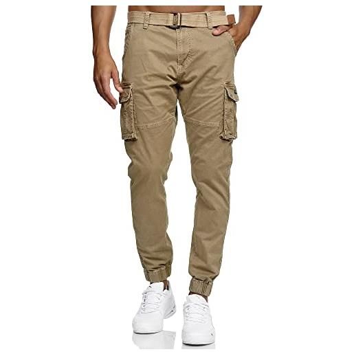 Indicode uomini kerr pantaloni cargo in 98% cotone con cintura navy xx-large
