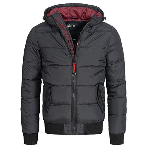 Indicode uomini adrian za quilted jacket | giacca trapuntata dall'aspetto di una piumino navy xxl