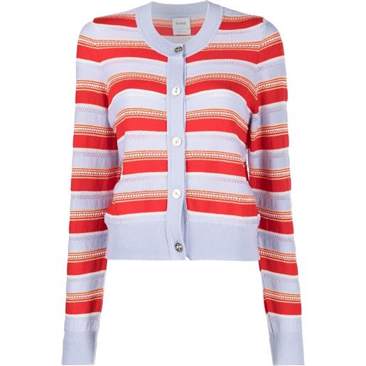 Barrie cardigan a righe - rosso