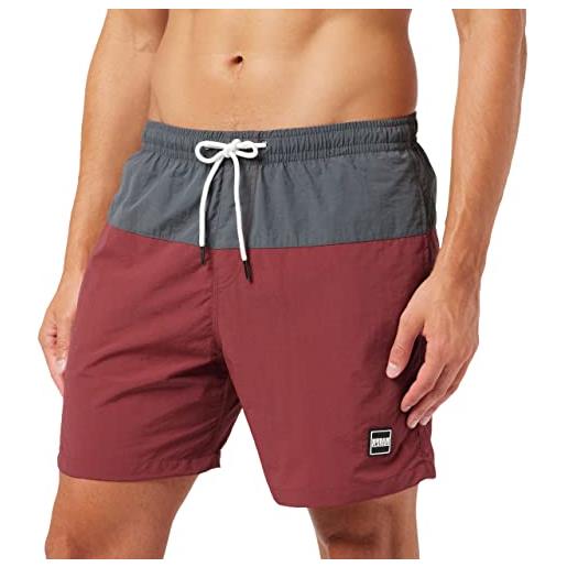 Urban Classics block swim shorts, pantaloncini da bagno, uomo, green, 4xl