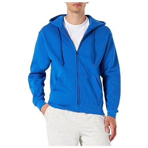 Fruit of the Loom lightweight hooded sweat jacket giacca sportiva, blu (deep navy 202), medium uomo