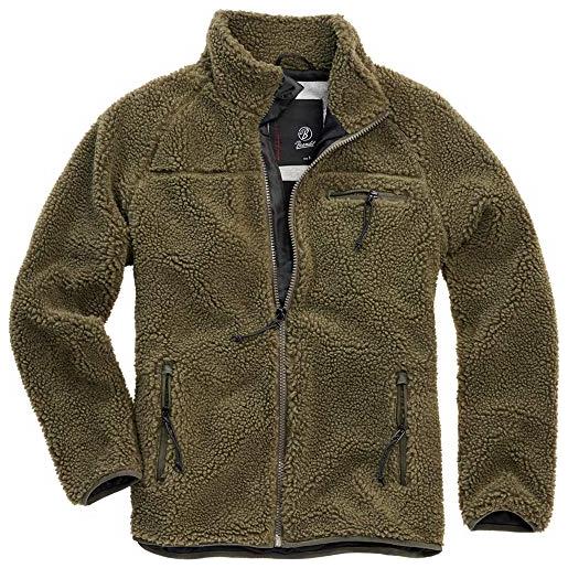 Brandit Brandit teddyfleece jacket, giacca in pile teddy uomo, grigio (anthrazit), 5xl