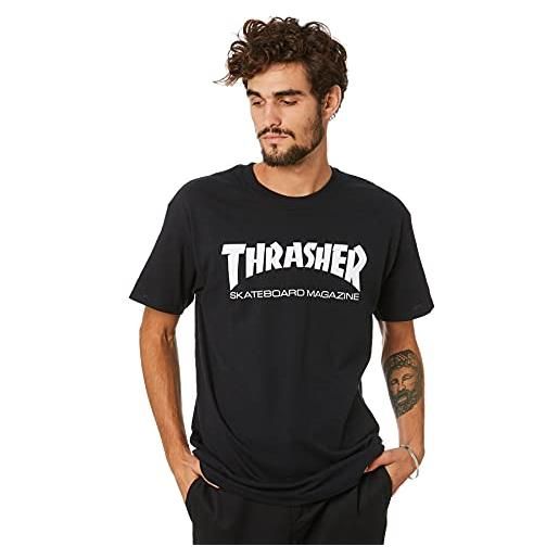 Thrasher skate mag t-shirt nero l 100% cotone taglio normale