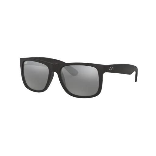 Ray-Ban justin rb4165 non-polarized- occhiali da sole unisex, marrone (struttura: vetro marrone (avana chiaro): sfumatura marrone 710/13), 51 mm