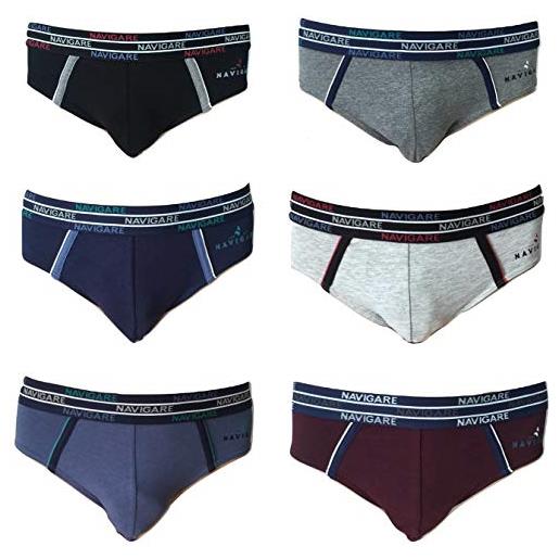Navigare underwear intimo mutande slip uomo cotone elasticizzato 6 pezzi modello new!!(7/xxl)