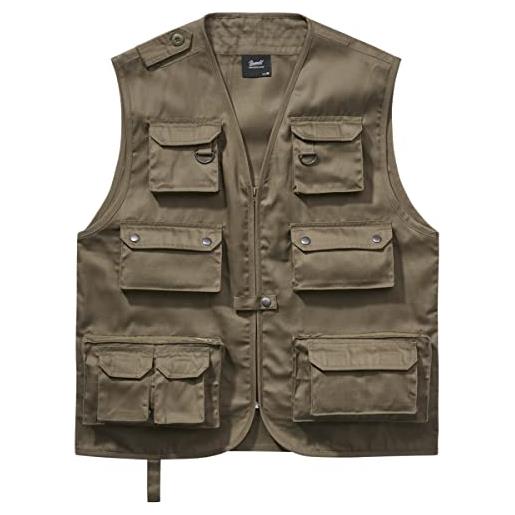 Brandit Brandit hunting vest, gilet da caccia uomo, verde (olive), m