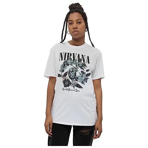 Nirvana t shirt heart shaped box band logo nuovo ufficiale unisex bianca size xxl