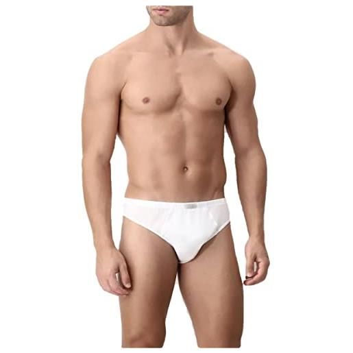 CAGI 6 pezzi slip mini 1208 cotone filo di scozia con conchiglia anatomica senza cuciture. Bianco 3/s