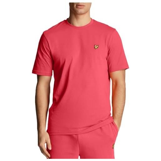 Lyle & Scott uomo t-shirt in cotone biologico tinta unita, rosa, s