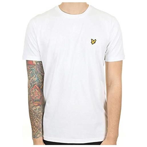 Lyle & Scott uomo t-shirt con tasca a contrasto bianco/nero corvino m