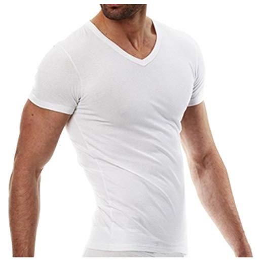 Sergio Tacchini pack 6 t-shirt cotone bianco/assortito art. 530 (bianco scollo v. - 7 / xxl)