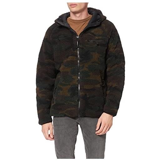 Brandit Brandit teddyfleece worker jacket, giacca da lavoro in pile teddy uomo, multicolore (woodland), 5xl