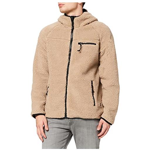 Brandit Brandit teddyfleece worker jacket, giacca da lavoro in pile teddy uomo, grigio (anthrazit), m