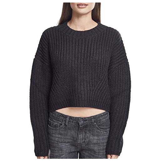 Urban Classics ladies wide oversize sweater, maglia, donna, nero, l